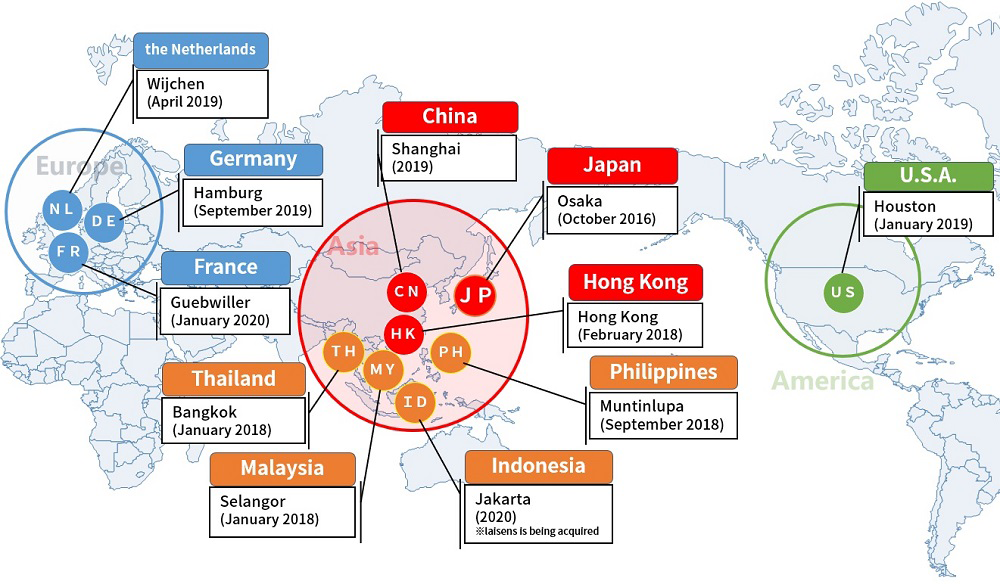 SJL Group Overseas Subsidiaries Map