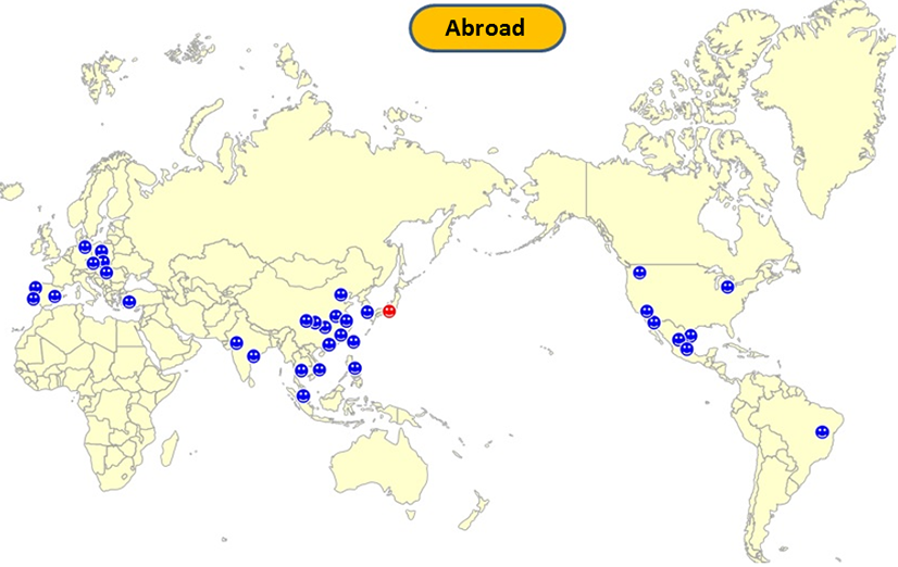 Customer service global map